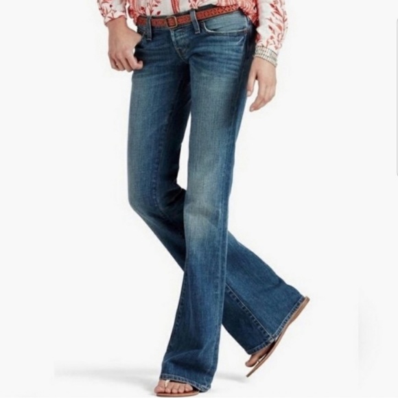 Lucky Brand Denim - Discontinued! Lucky Brand Dungaree Lil Maggie Long Inseam 2/26 Indigo Blue